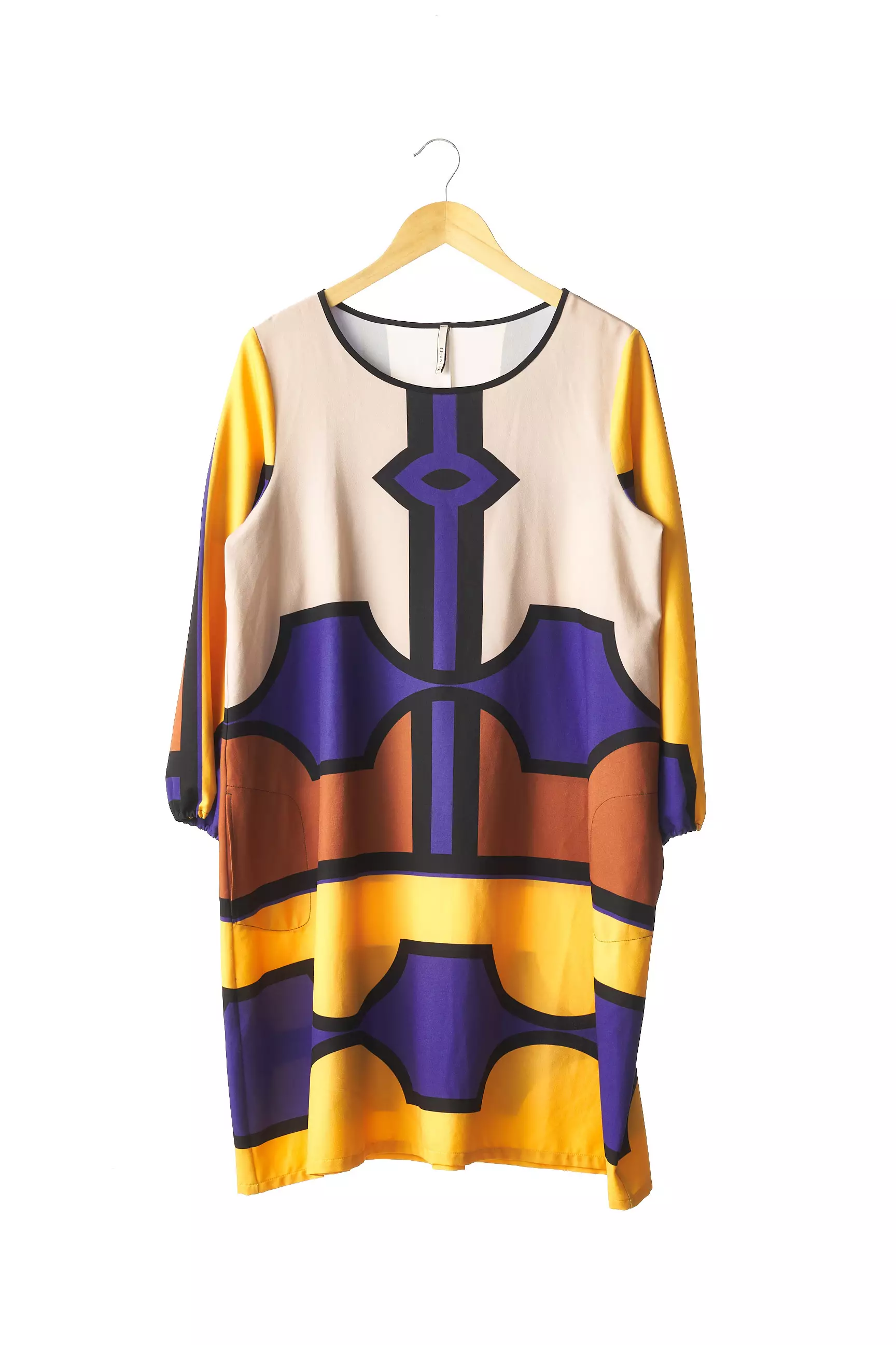 Indies Robes Mi Longues Femme couleur jaune