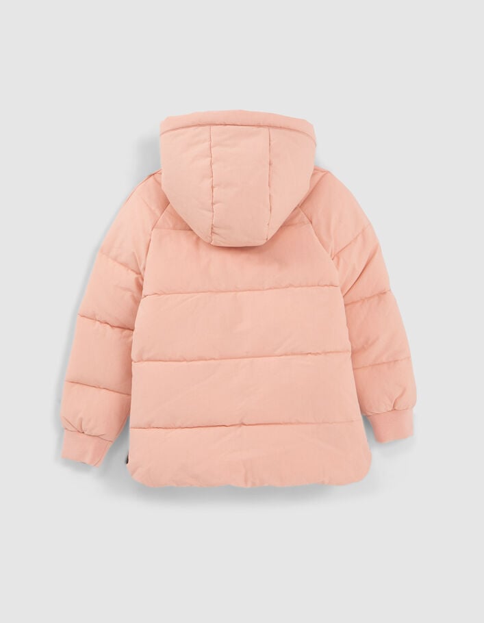 Doudoune rose avec zips côtés fille