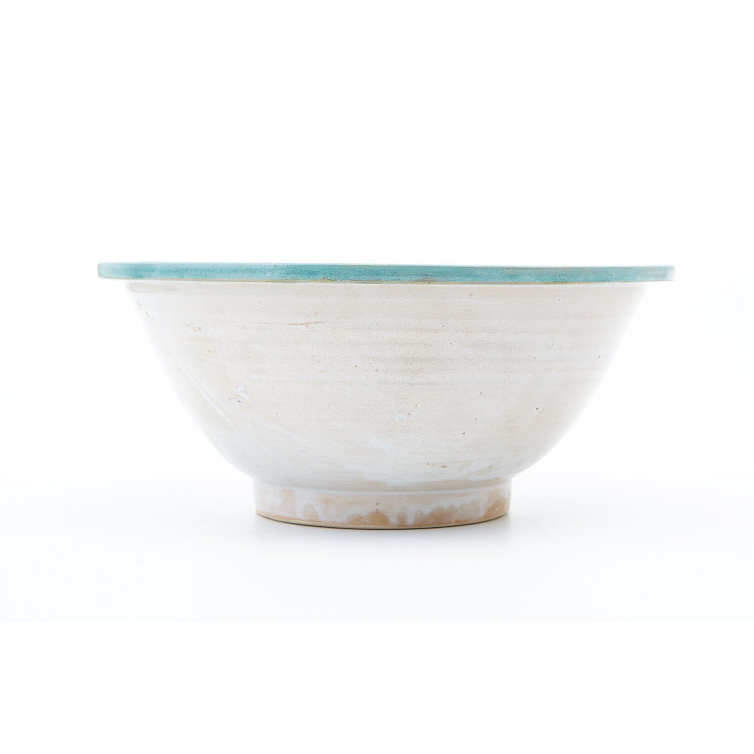 Casa Moro Waschbecken Orientalisches handbemaltes Keramik Waschbecken Fes101 Ø 40cm (Kunsthandwerk aus Marokko), rundes Handwaschbecken WB40311