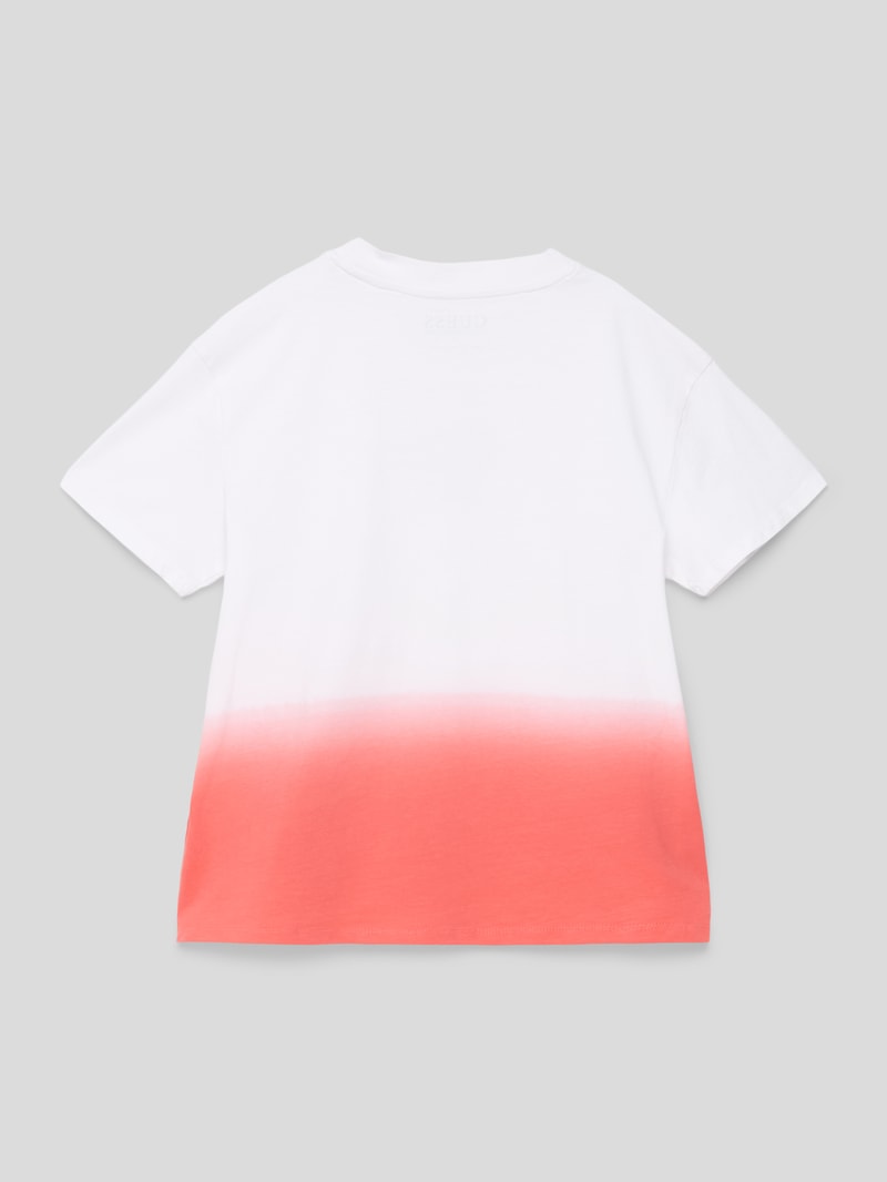 T-Shirt mit Label-Patch in weiß