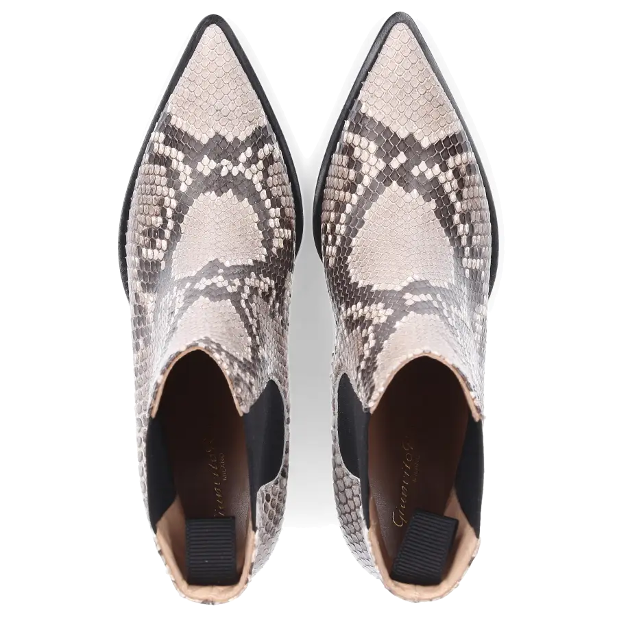 Gianvito Rossi - Chelsea Boots ROMNEY Pythonleder - grau