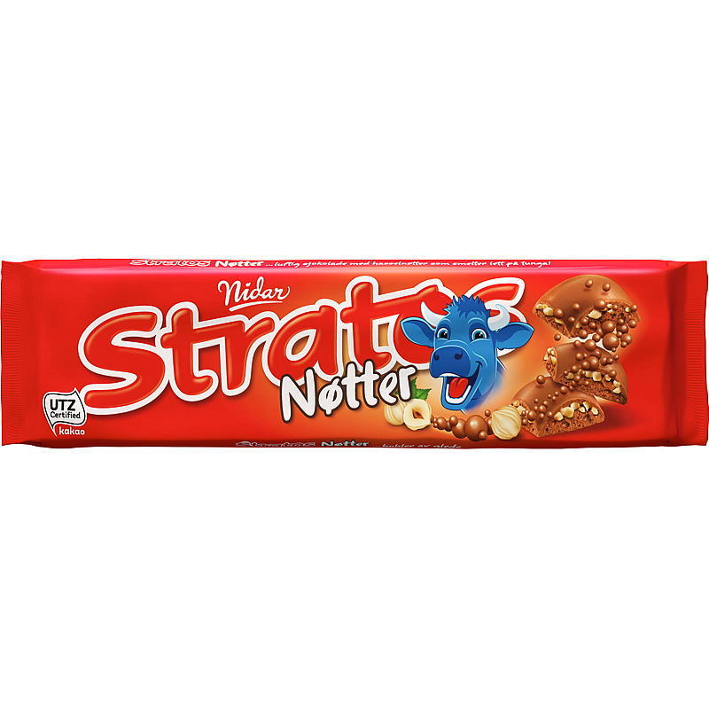 Nidar Stratos storplate 155 g nøtt, Nidar