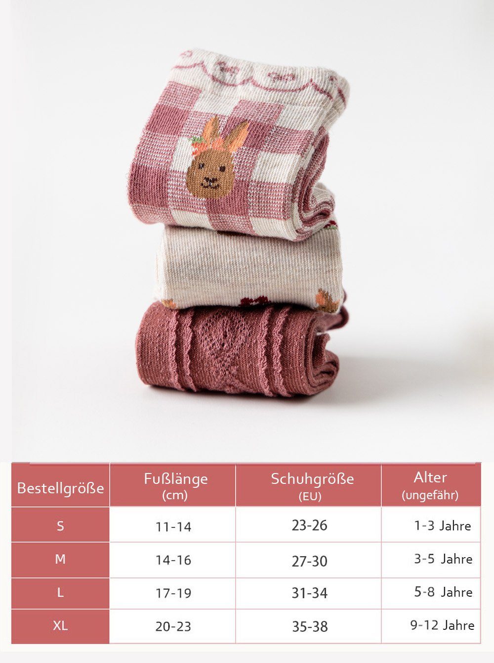 axy Socken axy Kinder Socken 5 Paar Multipack Mädchen Strümpfe (Set, 5er-Pack, 5 Paar) Geschenke Bunte Weich Neuheit Kindersocken