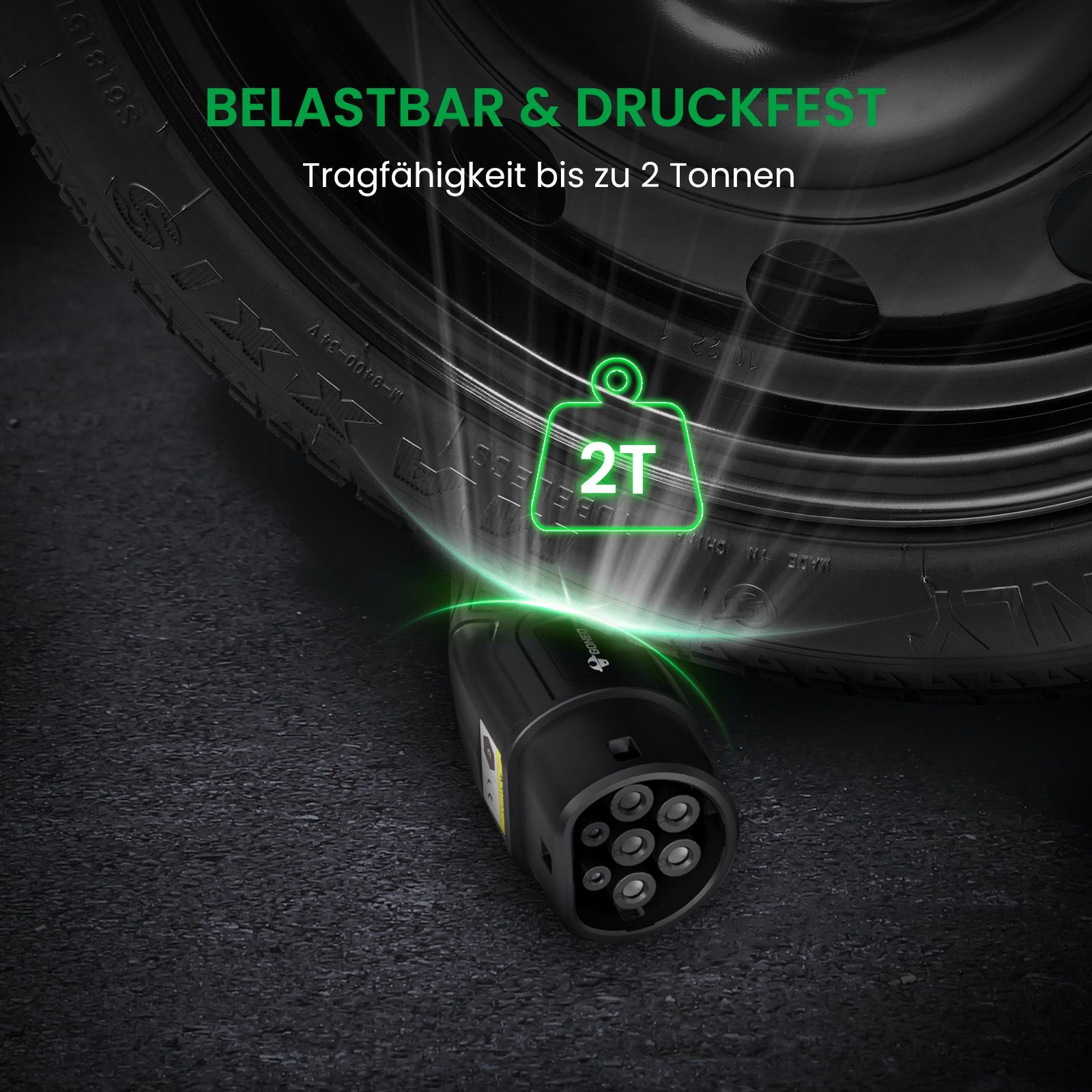 GONEO Typ 2 Ladekabel mit Staubschutzhaube & Tasche, 22KW 7M 32A Elektroauto-Ladegerät (Packung, 1 Stück, schnelles Aufladen, TPU-Material, wasserdicht & druckfestig)