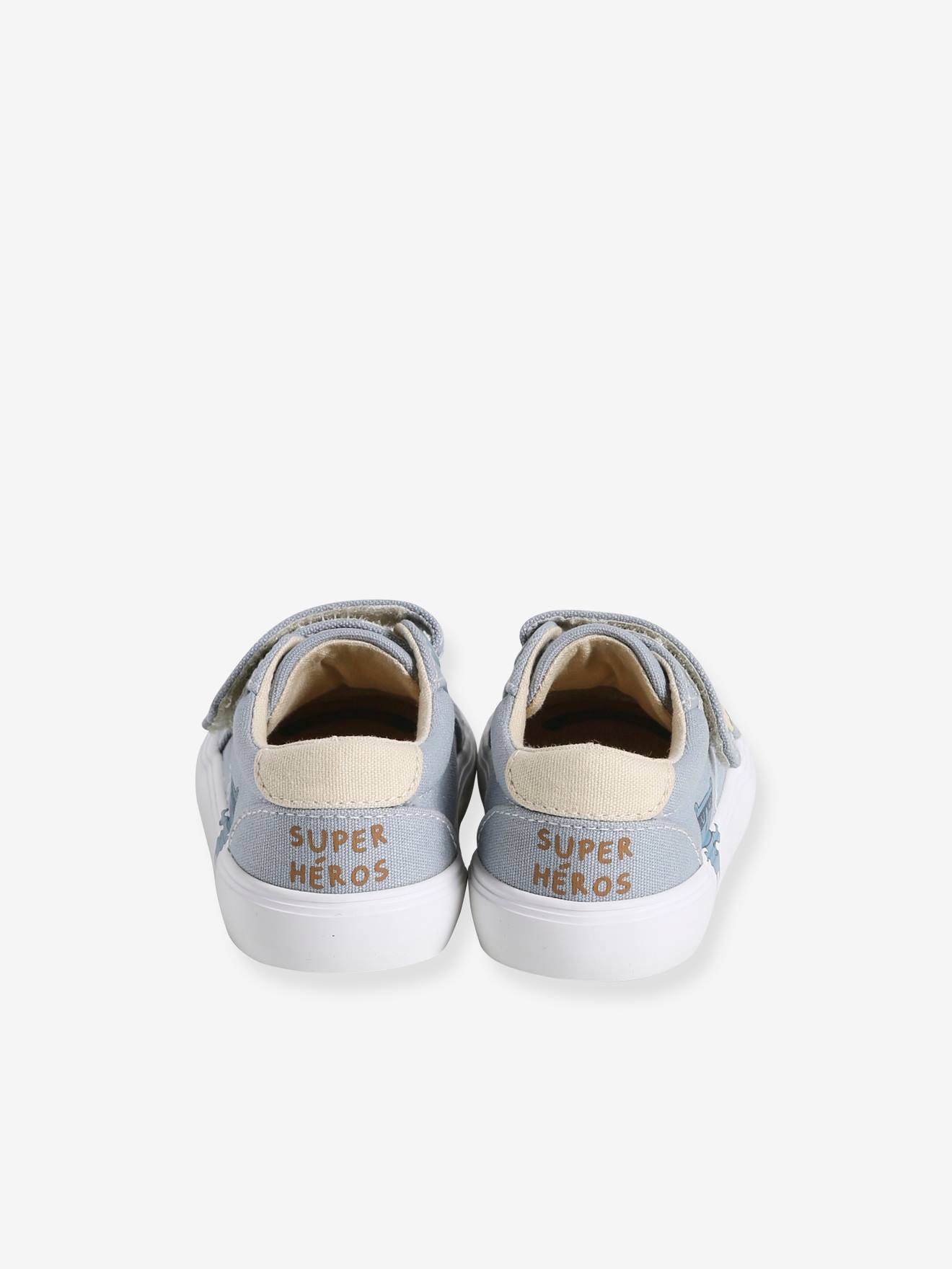 Vertbaudet Baby Stoffsneakers mit Klettriemchen - beige bedruckt