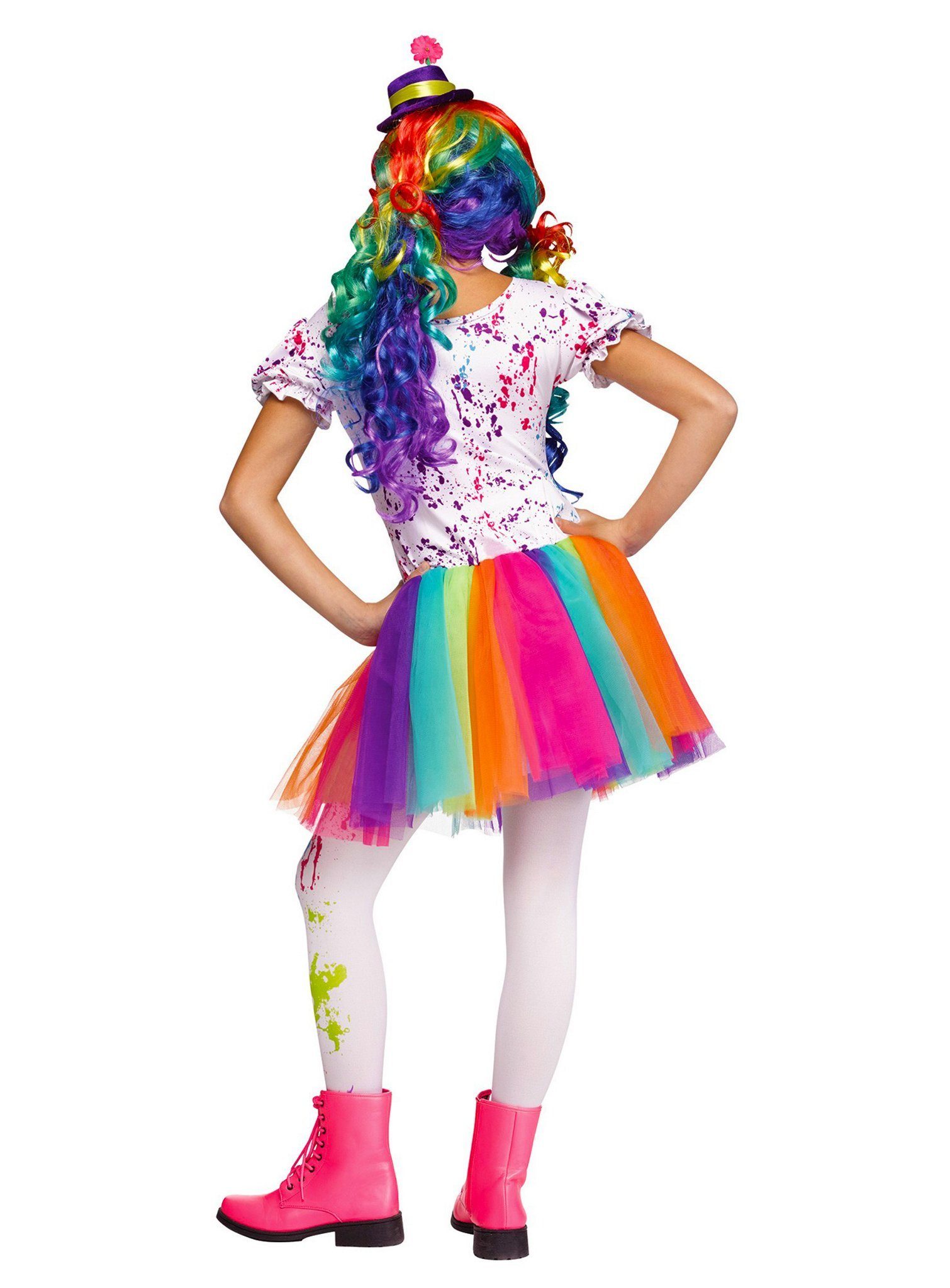 Fun World Kostüm Farbklecksclown, Für künstlerisch veranlagte Kinderclowns