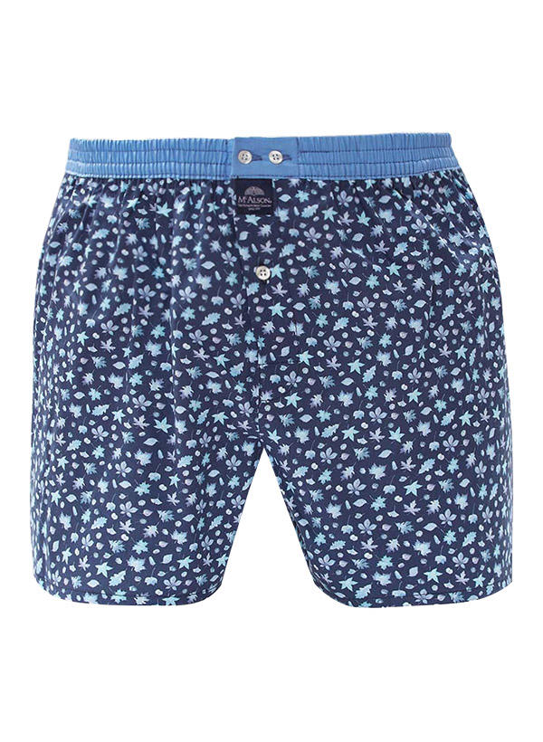 MC ALSON, Boxershorts, Baumwolle, marine gemustert