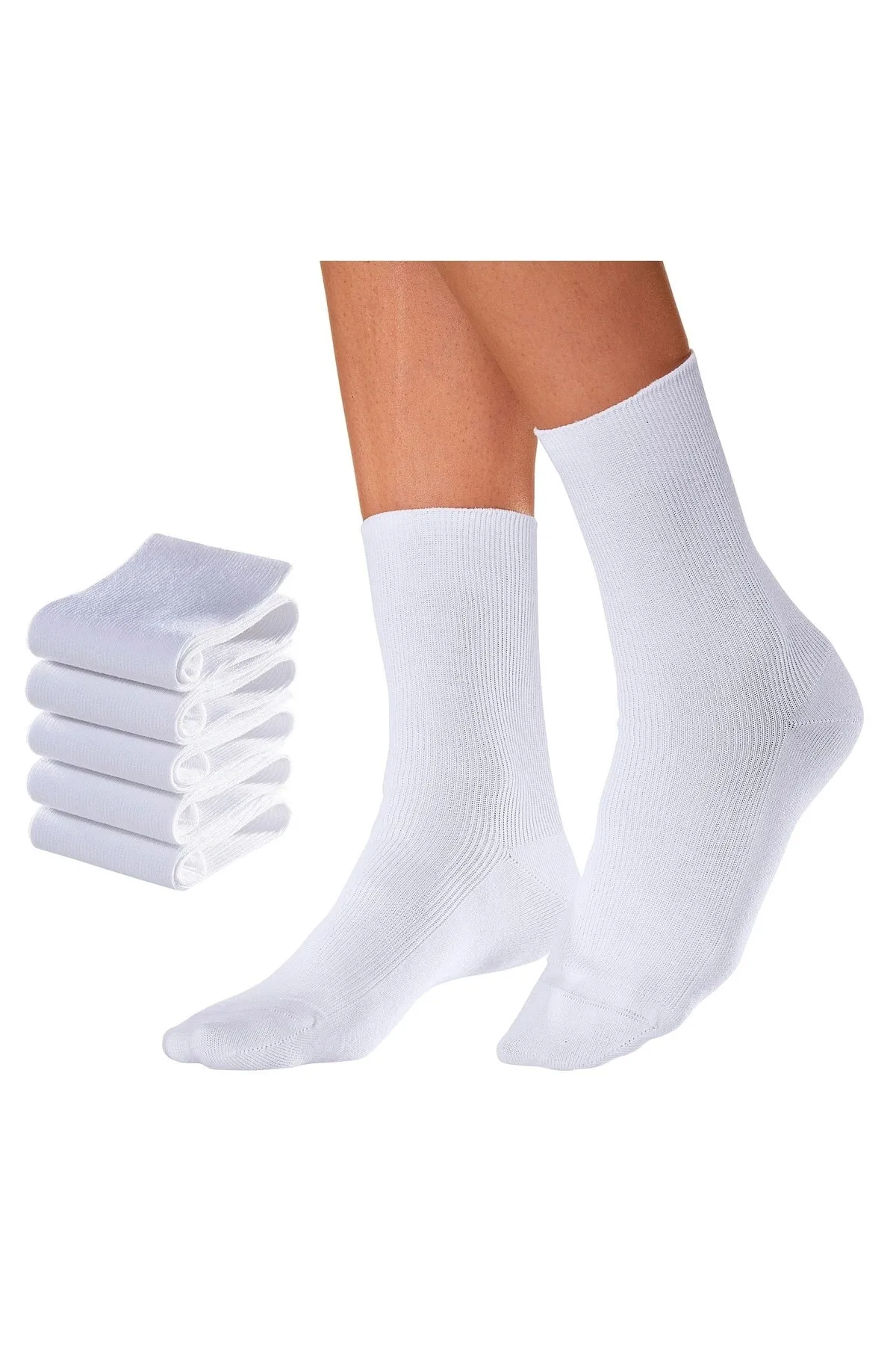 GO IN  Socken - Weiß - Unifarben