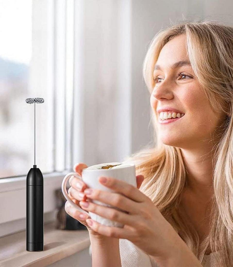 KLLGIA Milchaufschäumer Milchaufschäumer Stab Milchschäumer tragbarer Kaffeebese