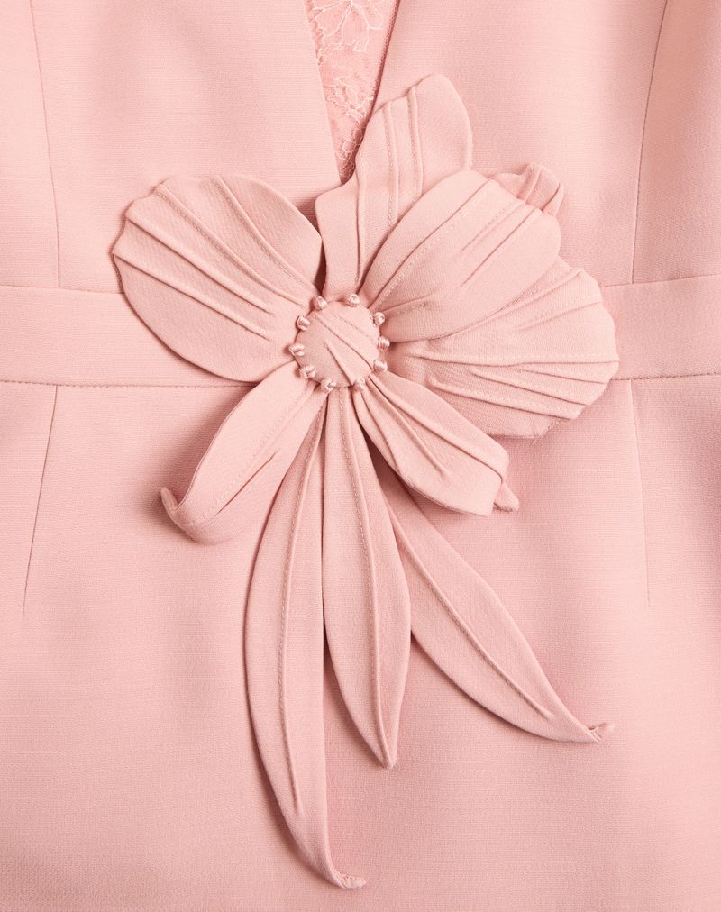 Broderet Crepe Couture Midi-kjole