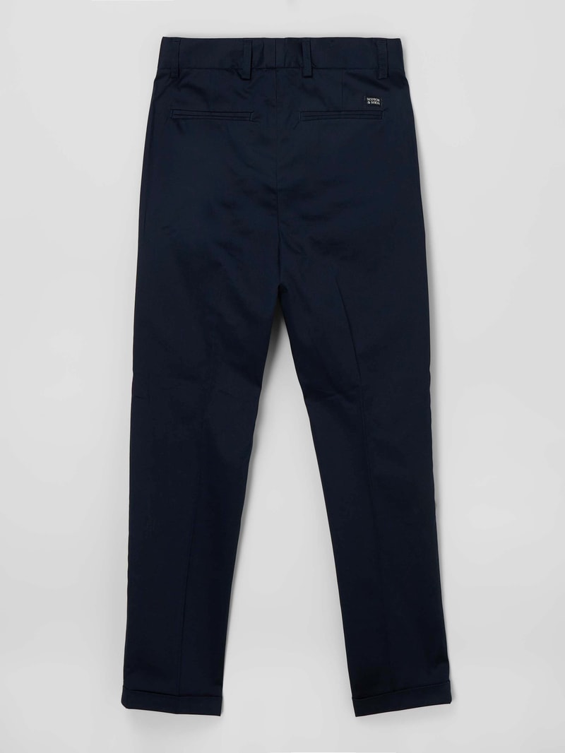 Loose Tapered Fit Bundfaltenhose mit Stretch-Anteil in marineblau