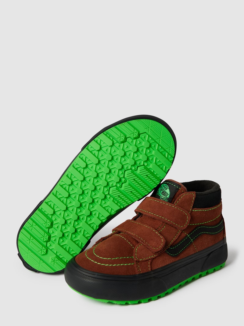 Sneaker mit Klettverschluss Modell 'SK8-MID' in cognac