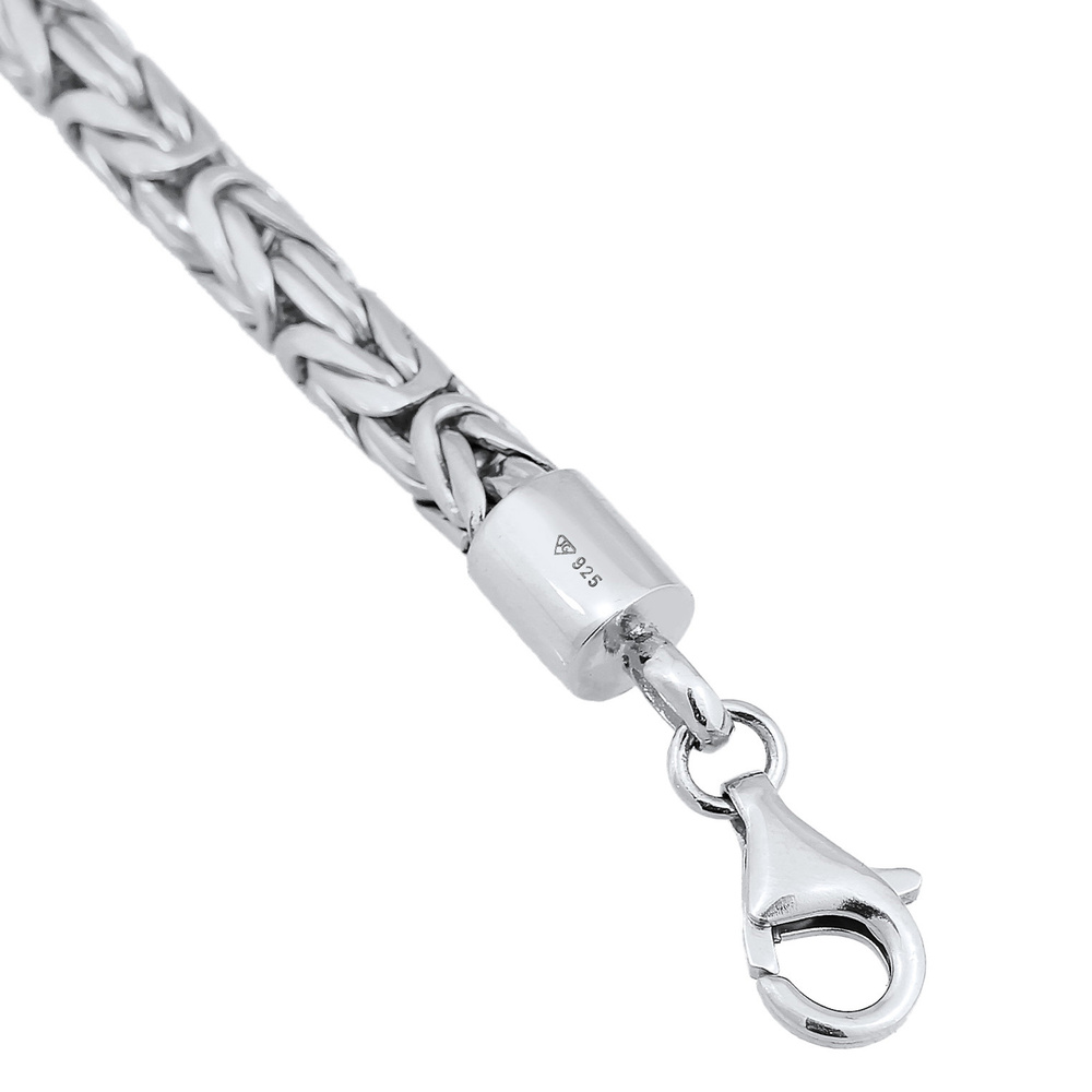 KUZZOI KUZZOI Bracelet Hommes Rond maillons tendance en argent sterling 925 Bracelet
