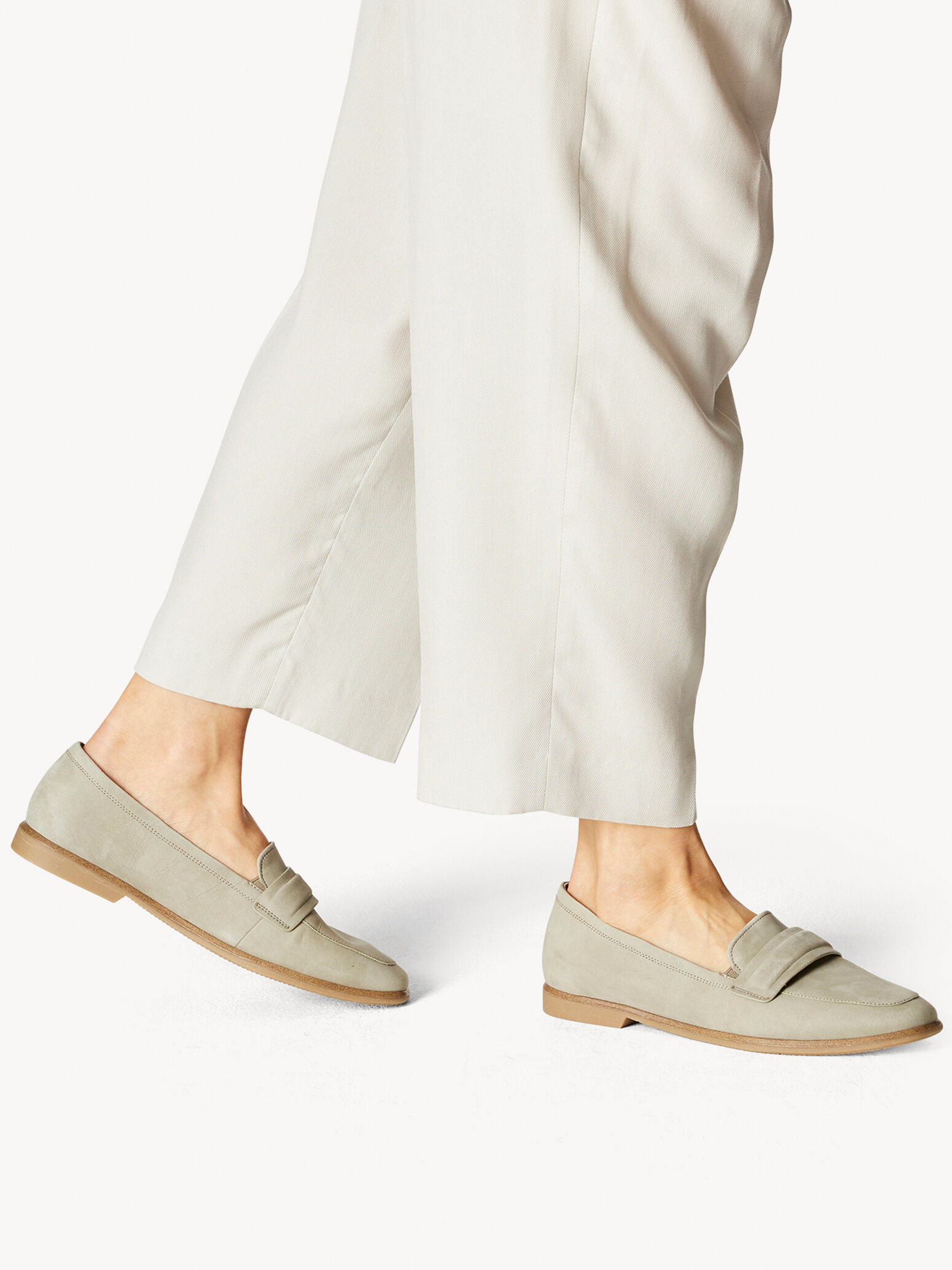 Slipper en cuir - vert
