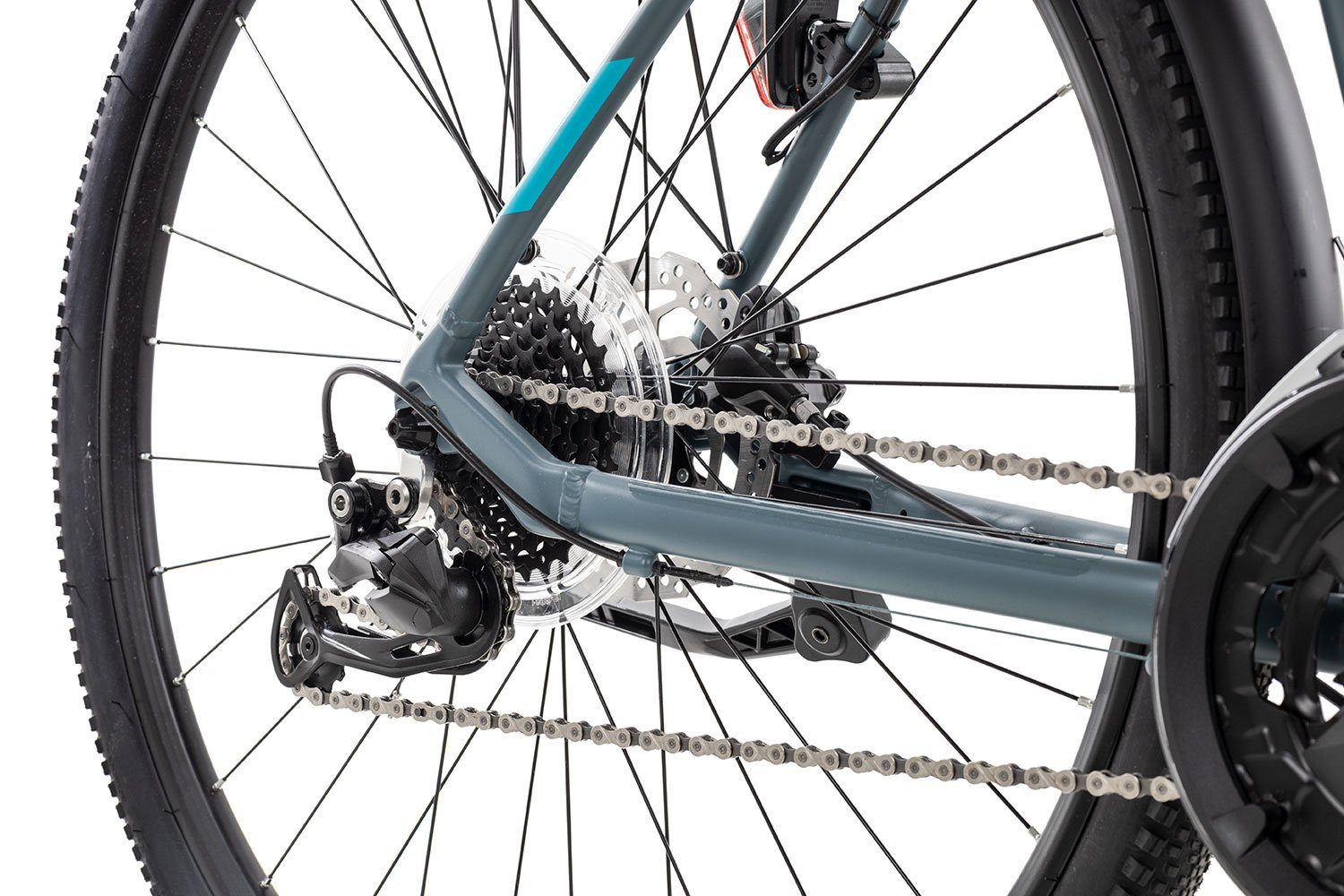 Axess Crossrad VERIS STREET 2022, 27 Gang Shimano Alivio RD-M3100-9 Schaltwerk, Kettenschaltung, Crossbike schwarz/grau