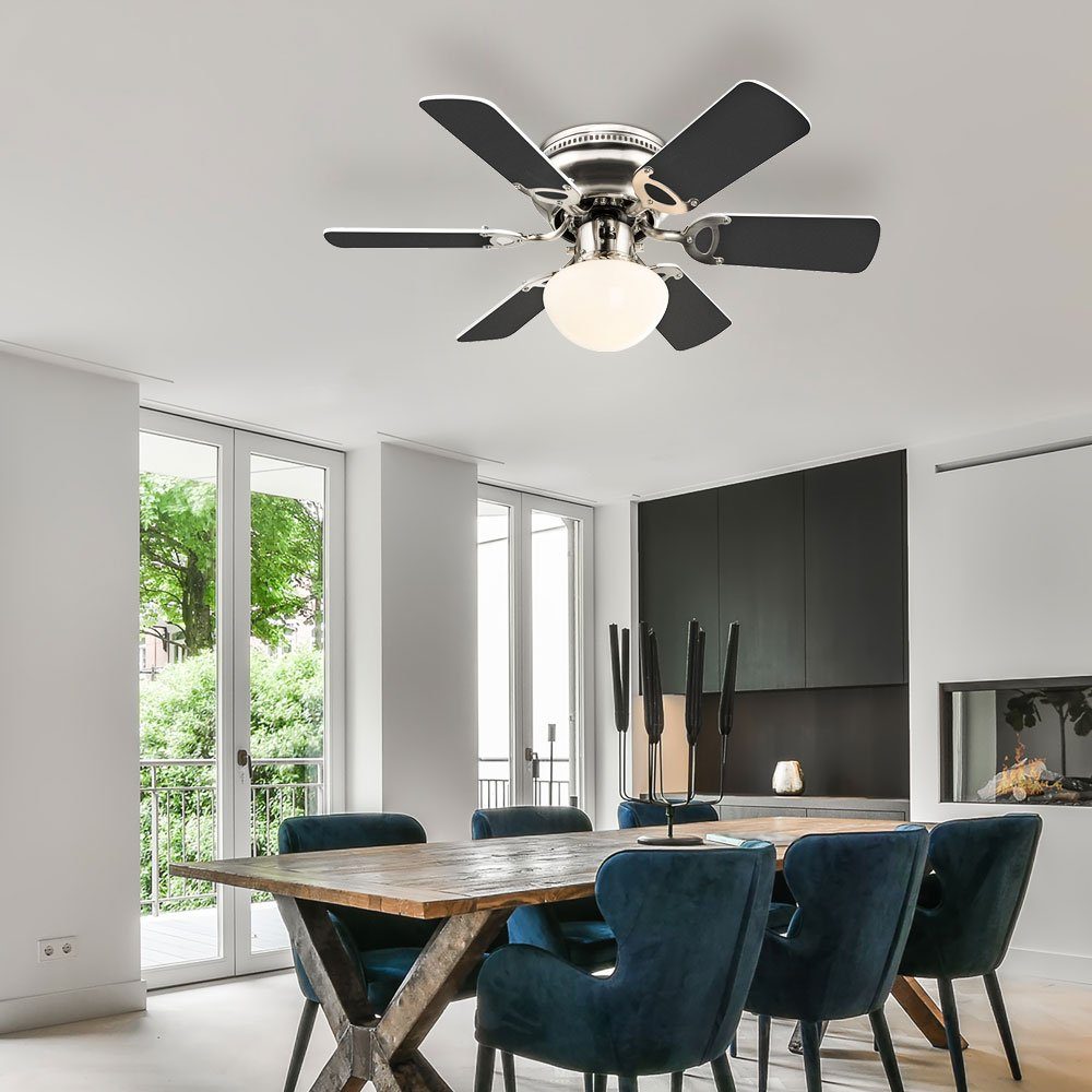etc-shop Deckenventilator, Deckenventilator mit Licht Fernbedienung 3 Stufen Weiß