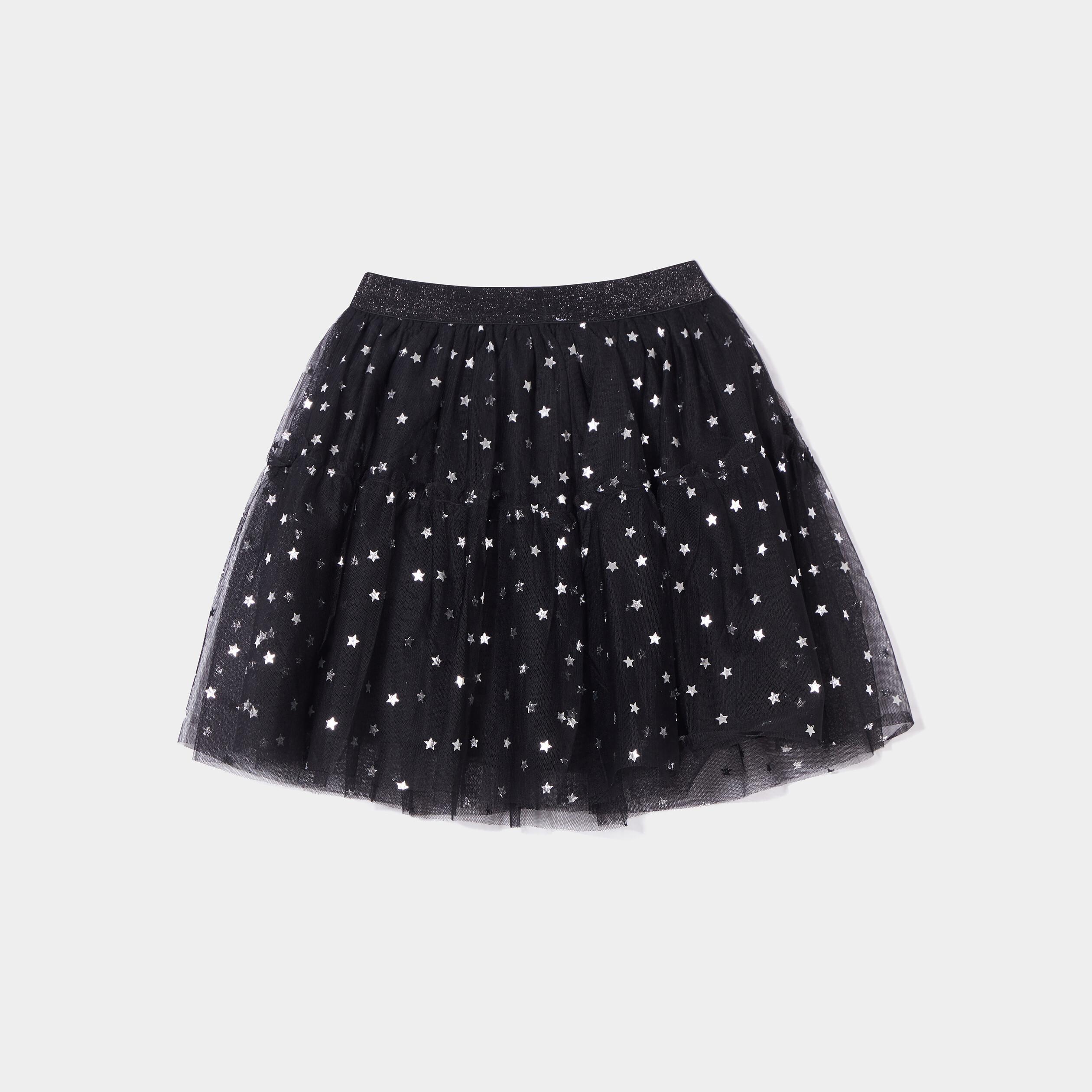 Jupe courte en tulle taille élastiquée noir fille | La Halle