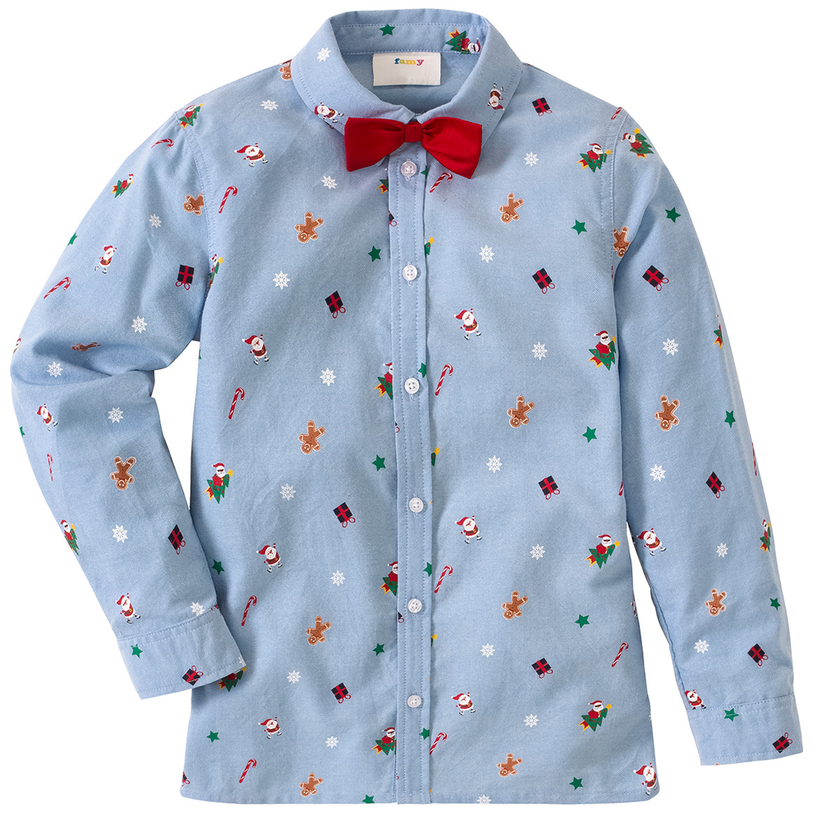 Jungen Weihnachtshemd mit Fliege