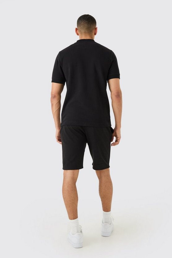 Slim-Fit Poloshirt & Shorts