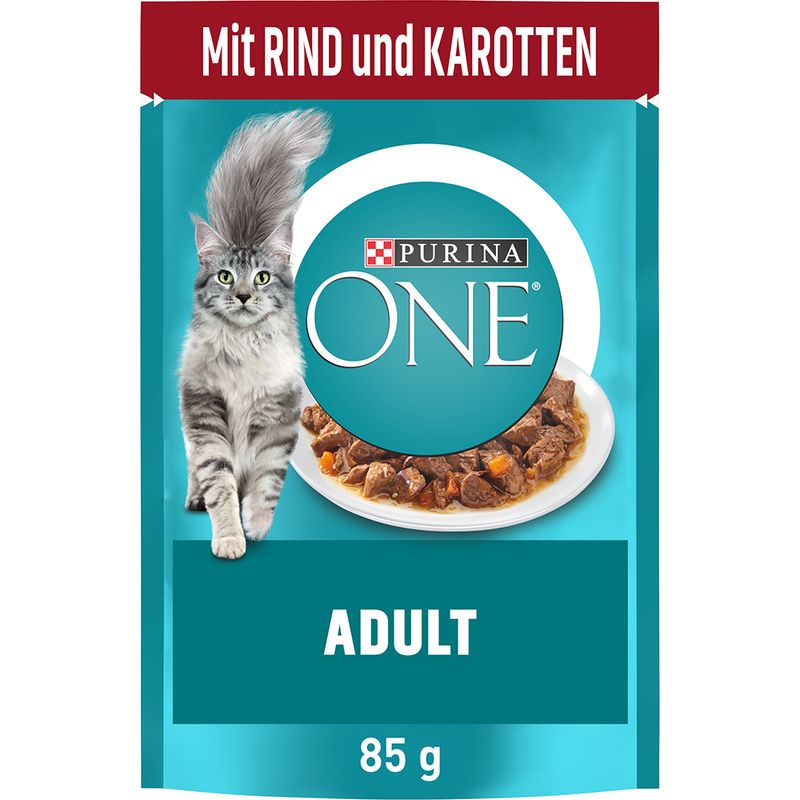 PURINA ONE Adult mit Rind & Karotten zu TOP-Preisen