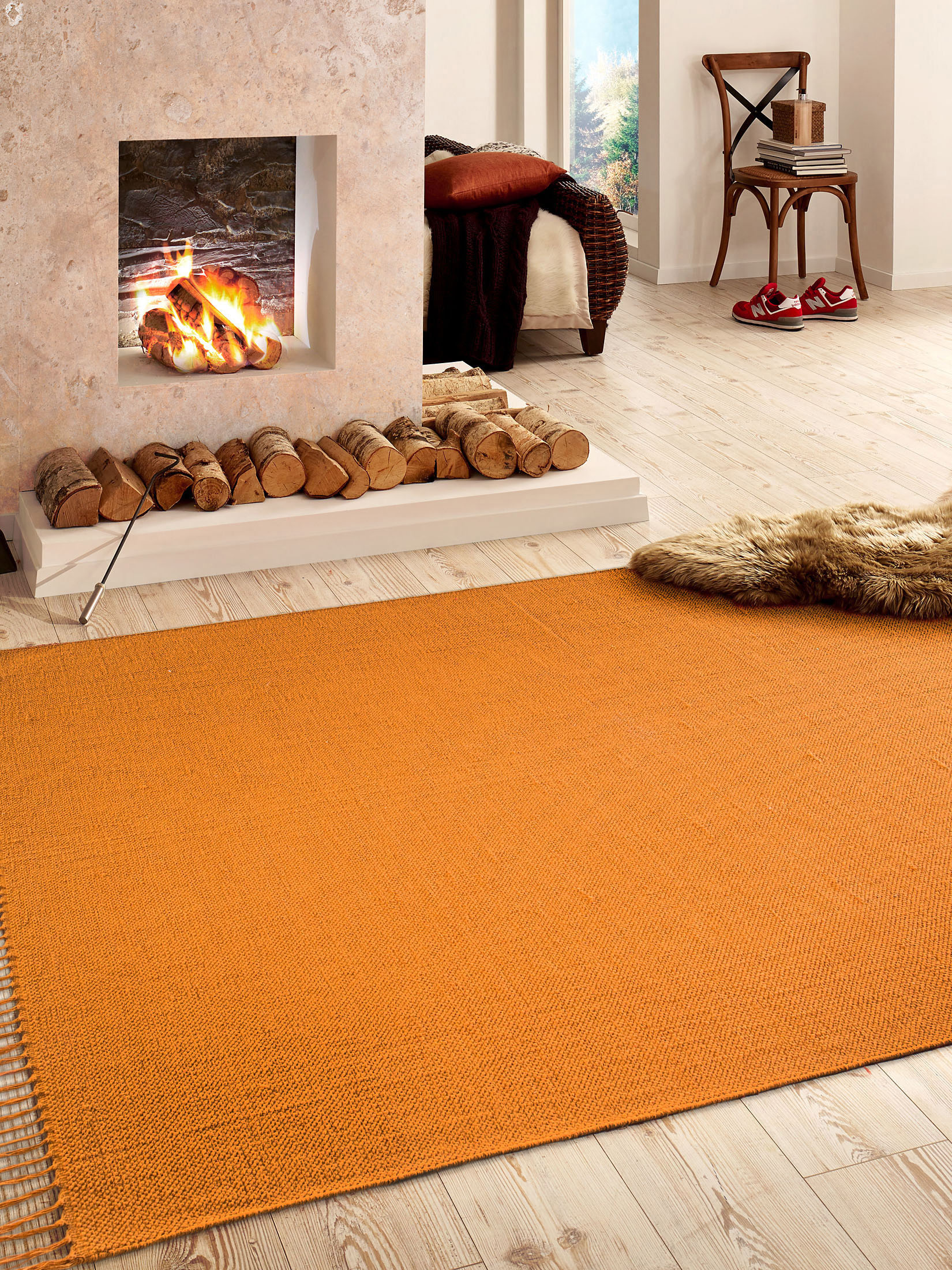 Summerweave Baumwoll-Teppich, Orange