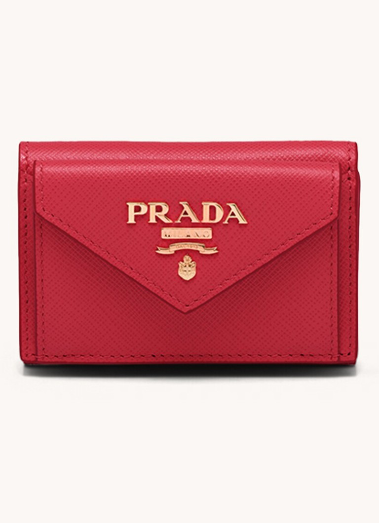 Portofel mic din piele cu logo-ul Prada