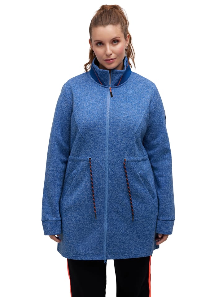 Ulla Popken Sweatjacke in stahlblau günstig kaufen