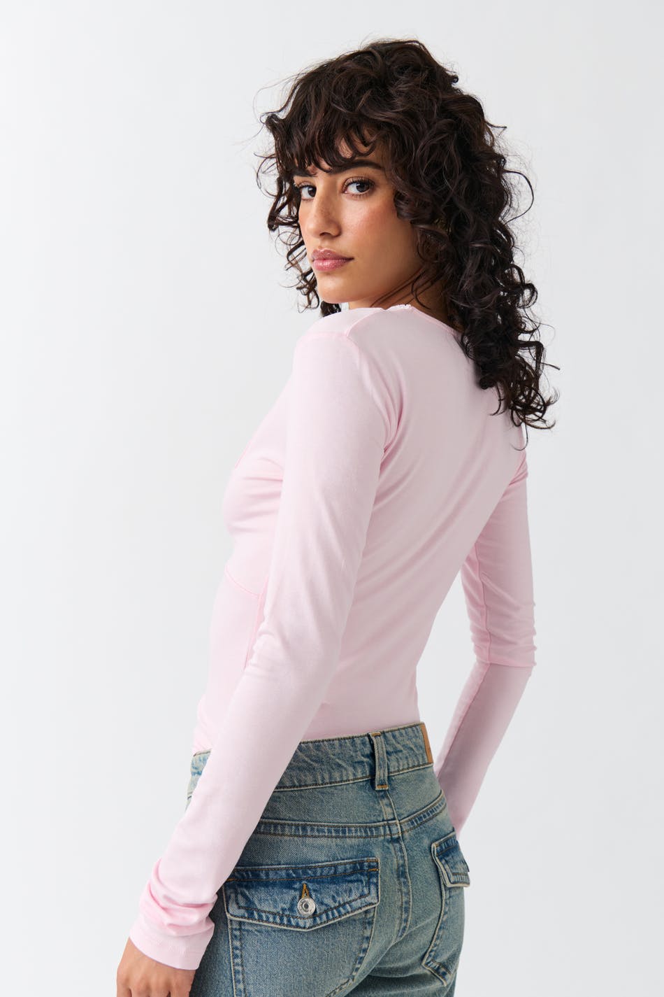 Lace detail top