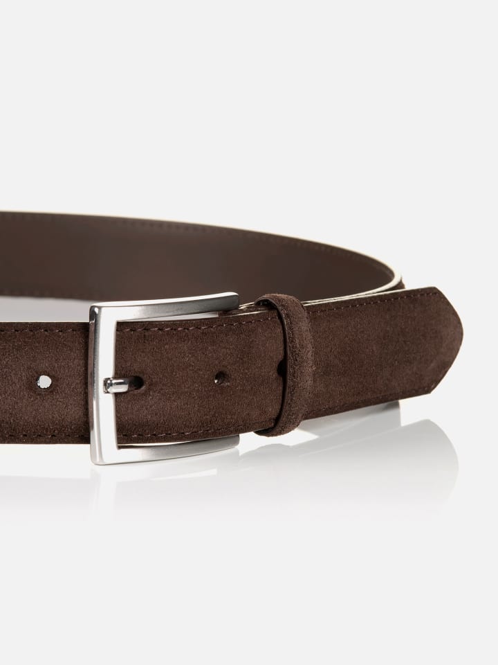 Monti Ledergürtel MONTREAL in dark brown uni günstig kaufen