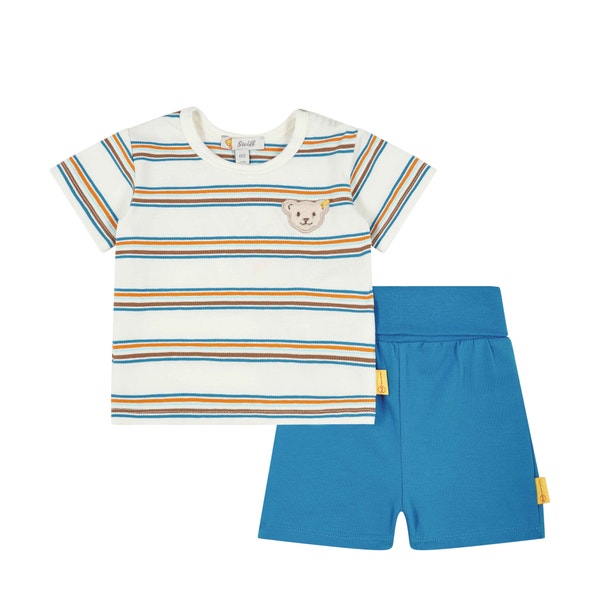 Set Shorts + T-Shirt, weiß für Jungs