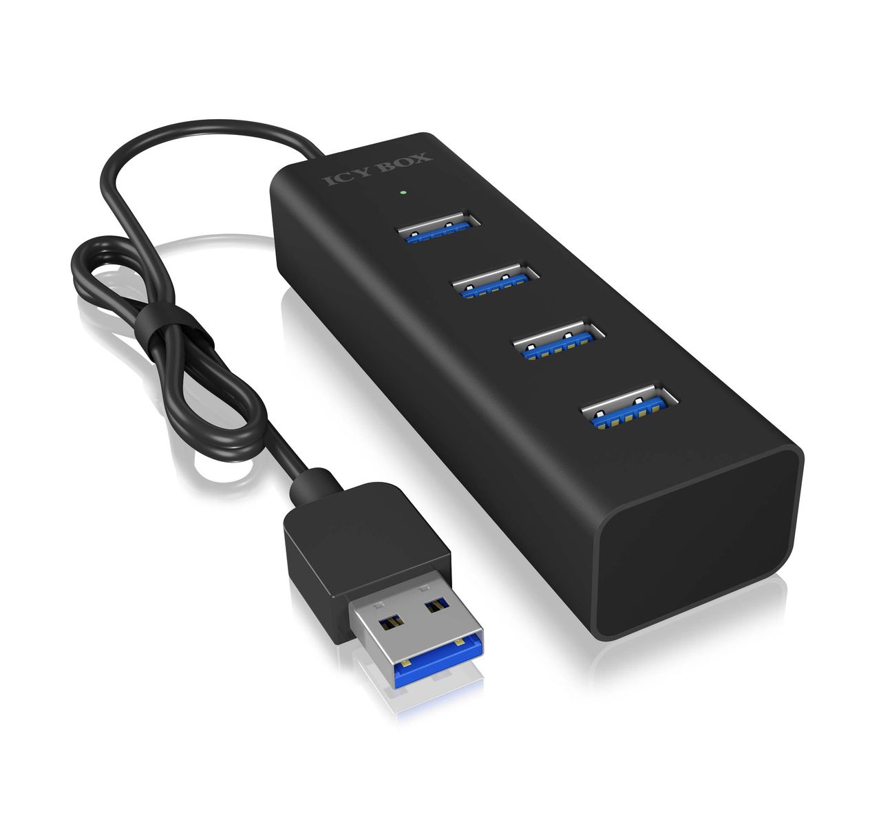 ICY BOX IB-HUB1409-U3, 4 Port Hub mit USB 3.0 Type-A Anschluss