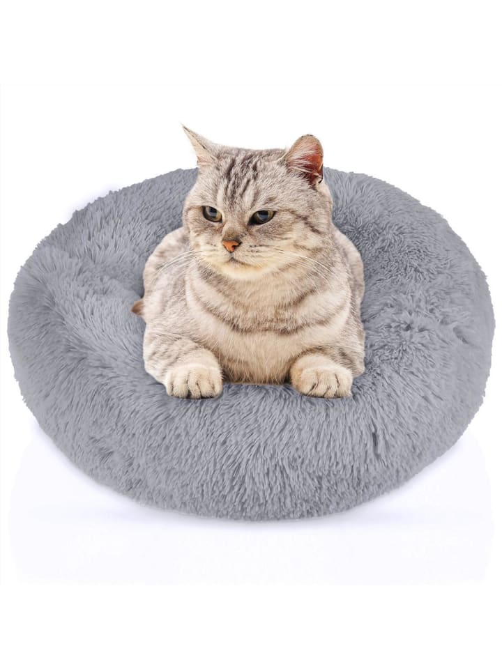 Intirilife Hundebett Katzenbett in Hell Grau 60cm günstig kaufen 60 cm