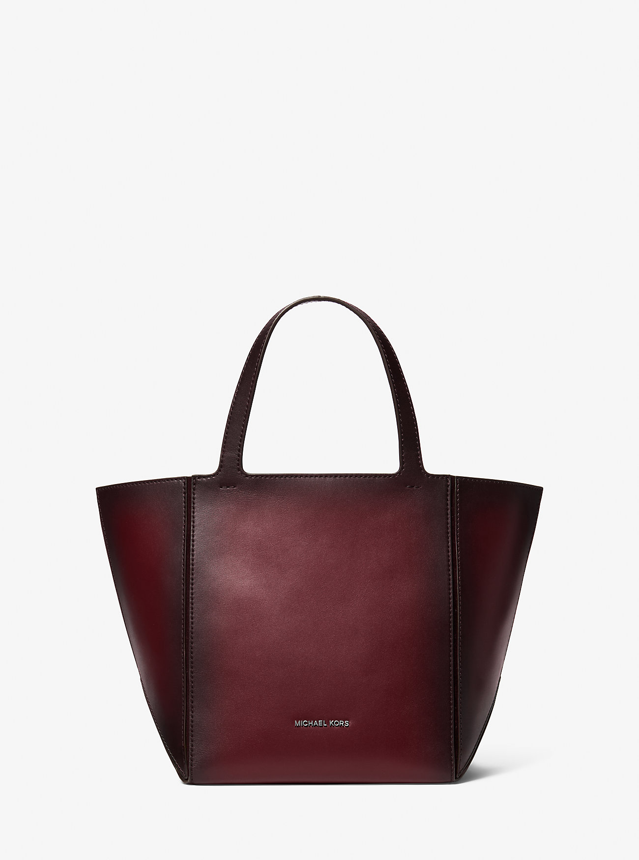 Jordi Medium Burnished Leather Tote Bag - OXBLOOD