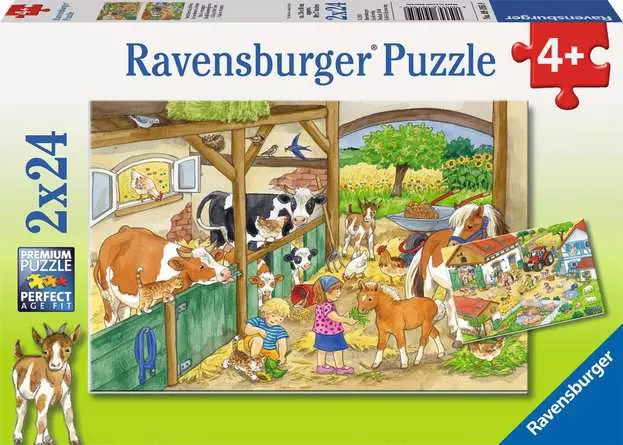 Kinderpuzzle ab 4 Jahren - Fröhliches Landleben - 24 Teile