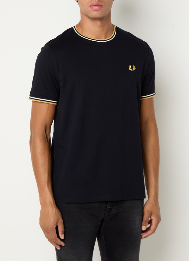 Tricou Fred Perry Twin cu logo brodat