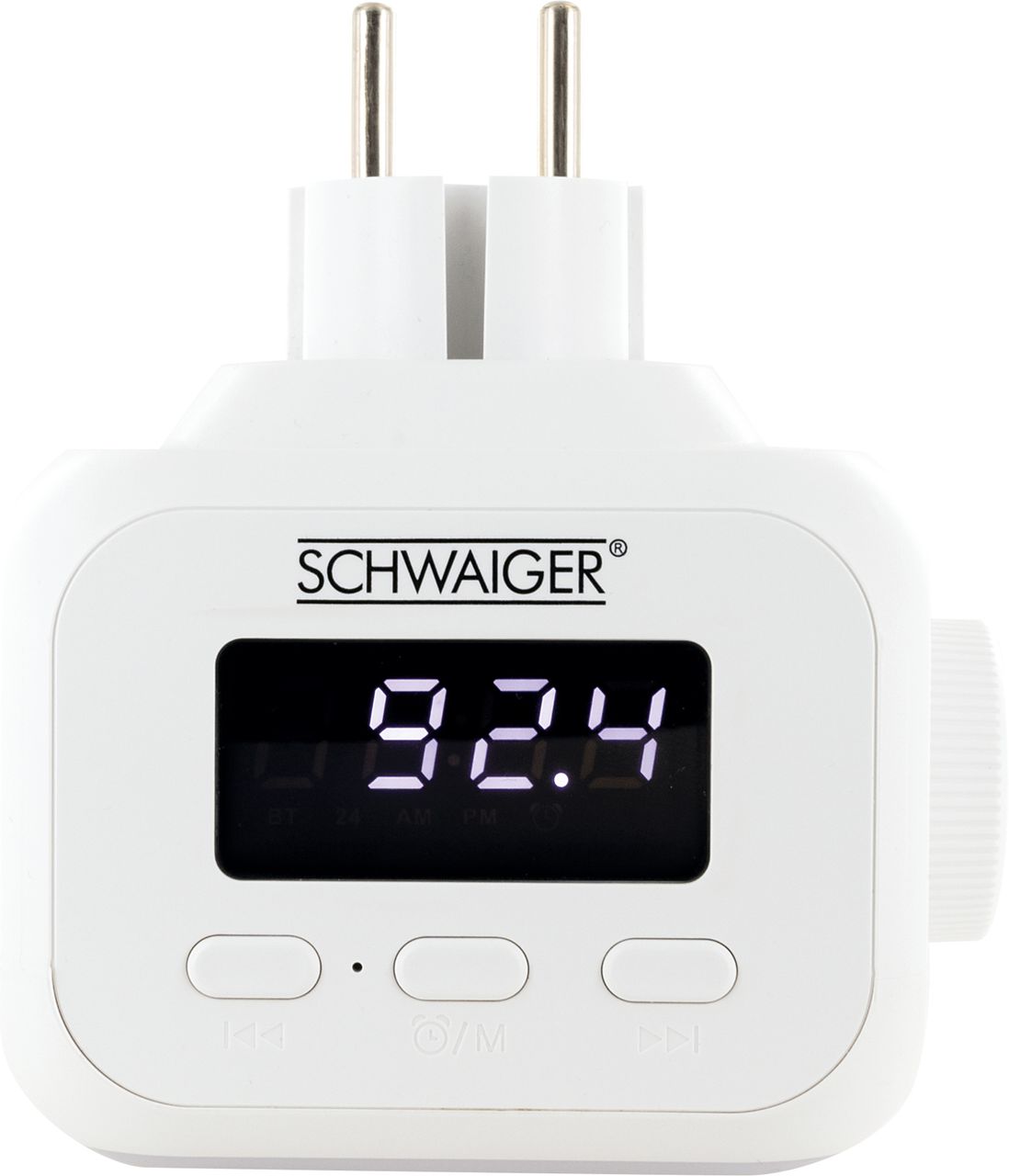 Schwaiger Steckdosenradio mit Lichtsensor und Beleuchtung