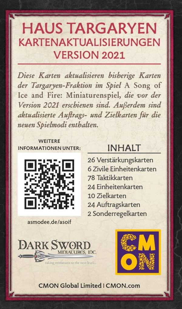 A Song of Ice & Fire – Haus Targaryen (Erw.)