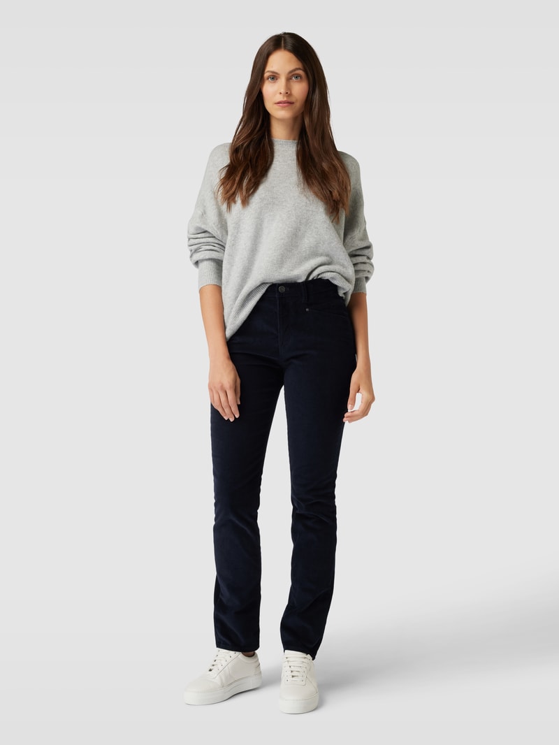 Cordhose mit Eingrifftaschen in marineblau