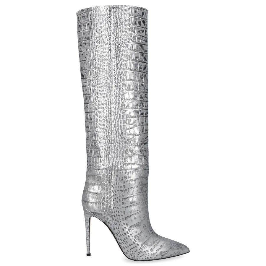 Paris Texas - Stiefel PX133 Kalbsleder - silber