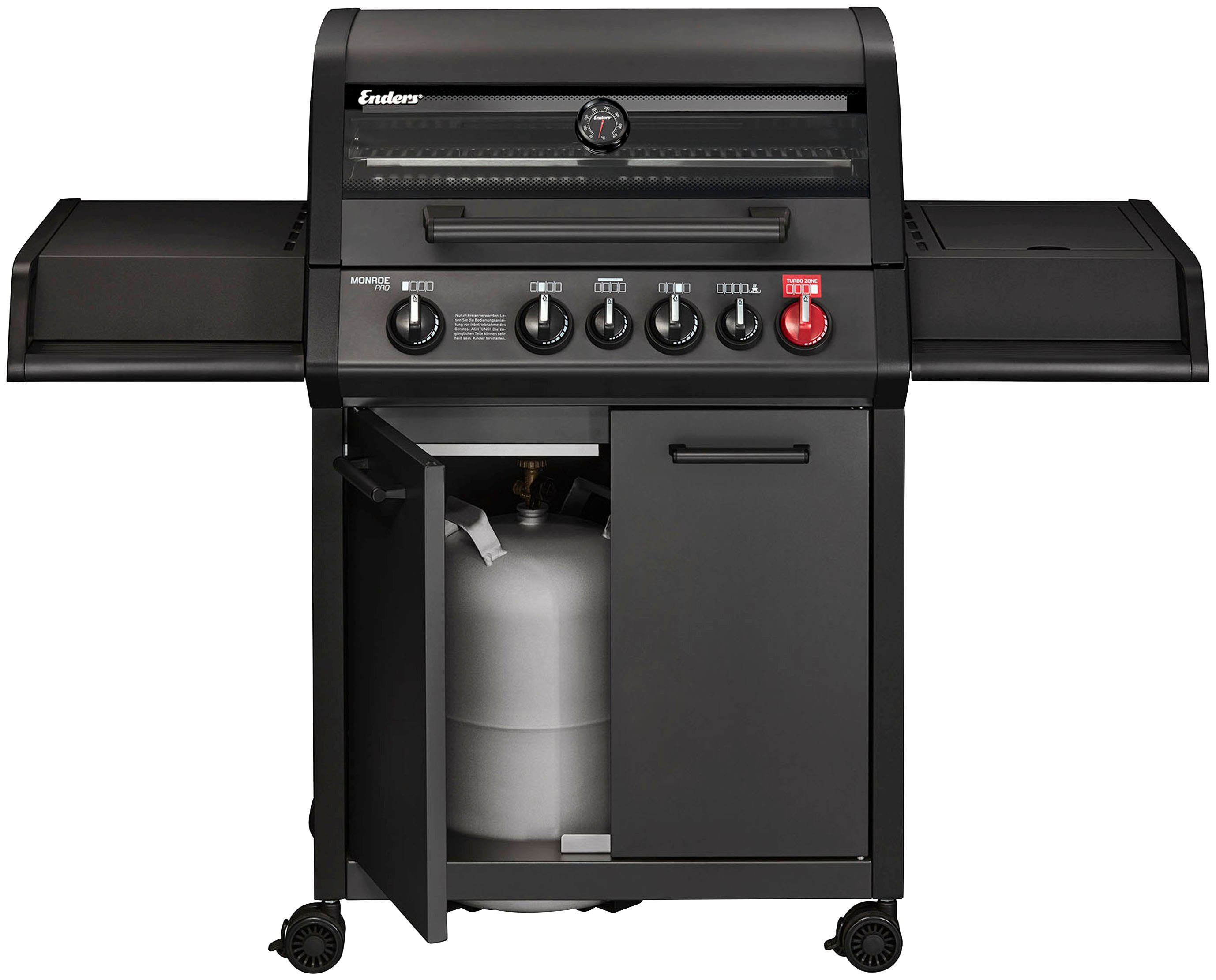 Enders® Gasgrill Monroe Pro 4 SIK Turbo Shadow, BxH: 153,5x118,5 cm