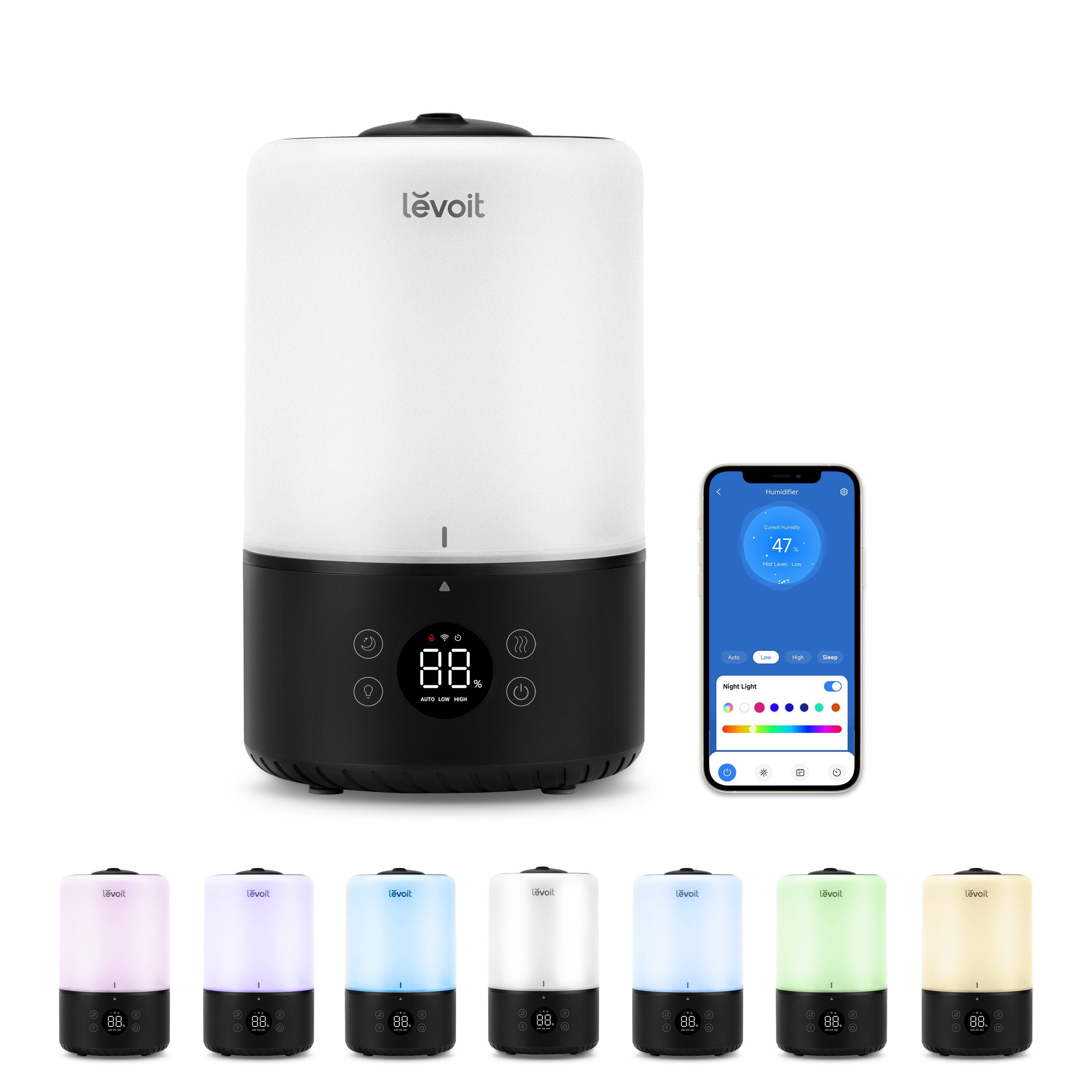 Levoit Luftbefeuchter, Dual 200S Pro Smart Top-Fill Humidifier, Levoit, 3,00 l Wassertank