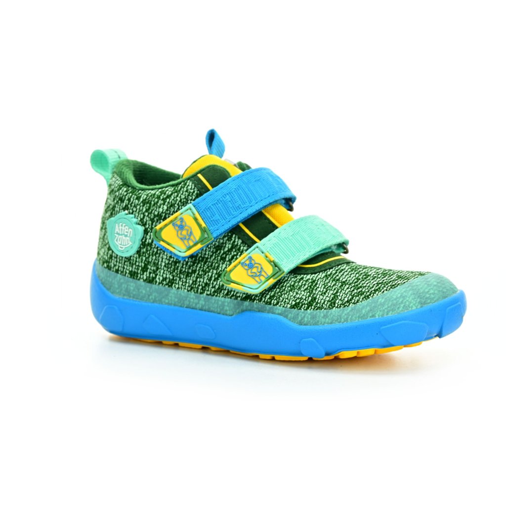 Affenzahn Übergangsschuh Knit Happy Creative Bear blaue Barfußschuhe