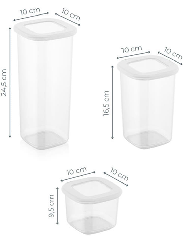Violeta Home 12er-Set: Vorratsbehälter in Weiß günstig kaufen onesize