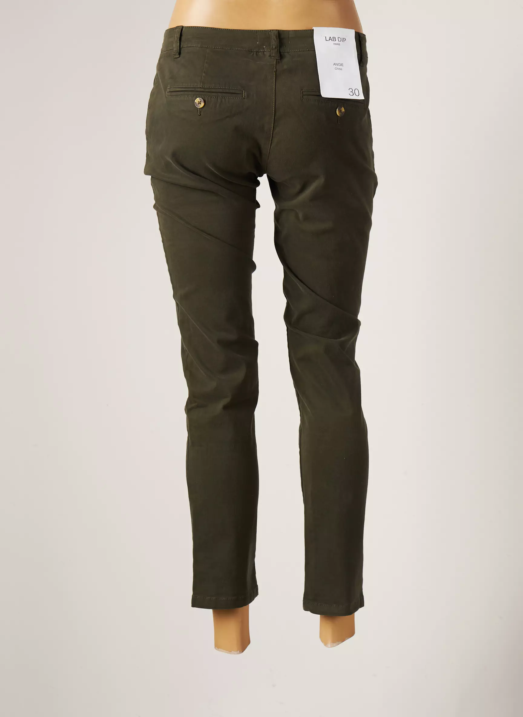Lab Dip Paris Pantalons Slim Femme couleur vert