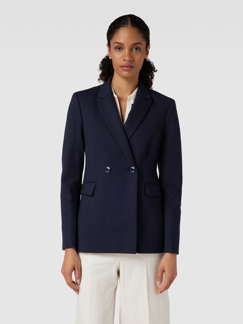 Blazer mit doppelreihiger Knopfleiste in marineblau