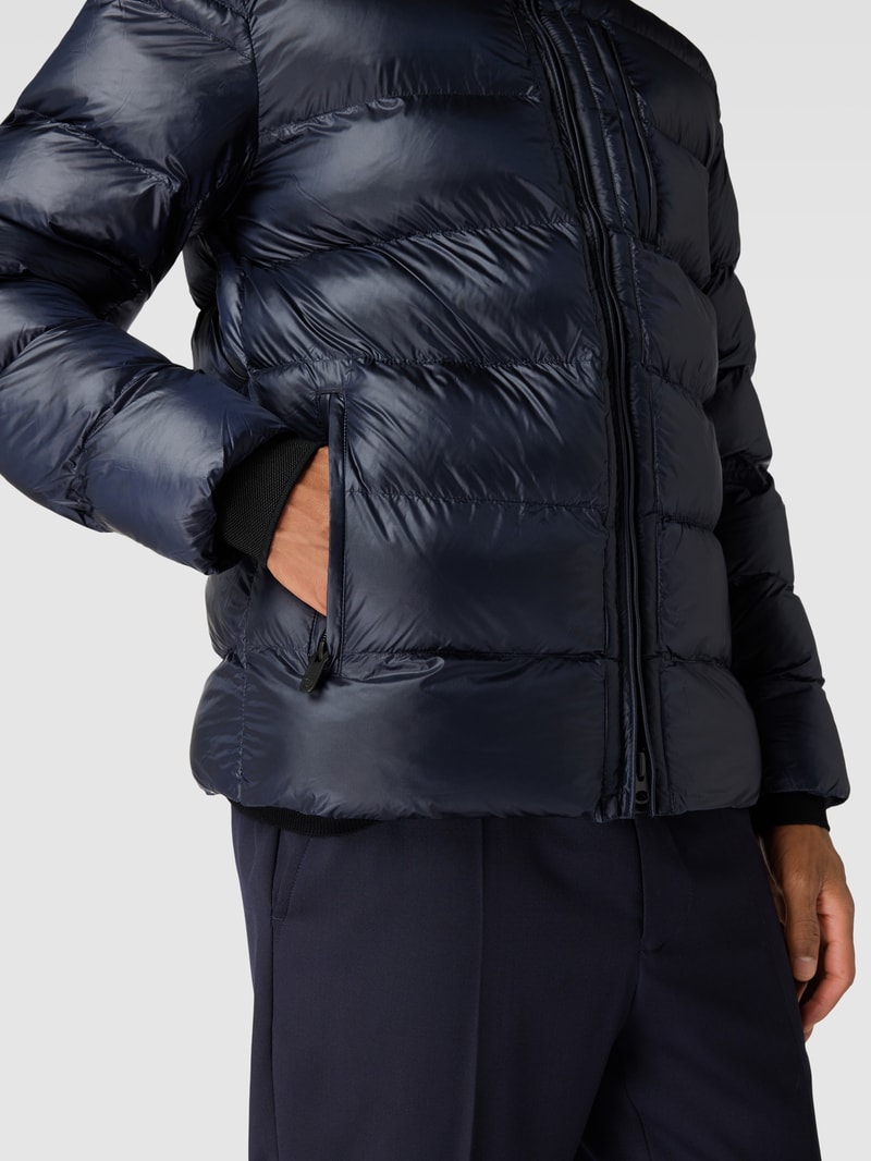 Funktionsjacke mit Steppnähten Modell 'BLACKJACK' in marineblau