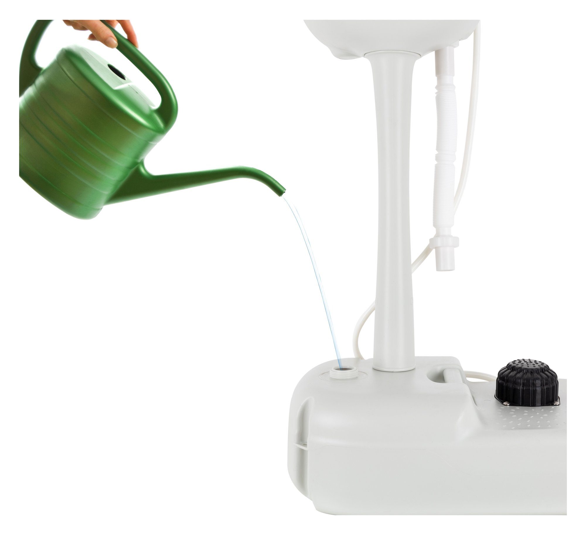 Stagecaptain Waschbecken PSW-17 Portables Festival Camping-Waschbecken (mit 17 Liter Wassertank, 1-St., inkl. Spender für Flüssigseife & Handtuchhalter), Spülbecken mit mechanischer Wasserpumpe