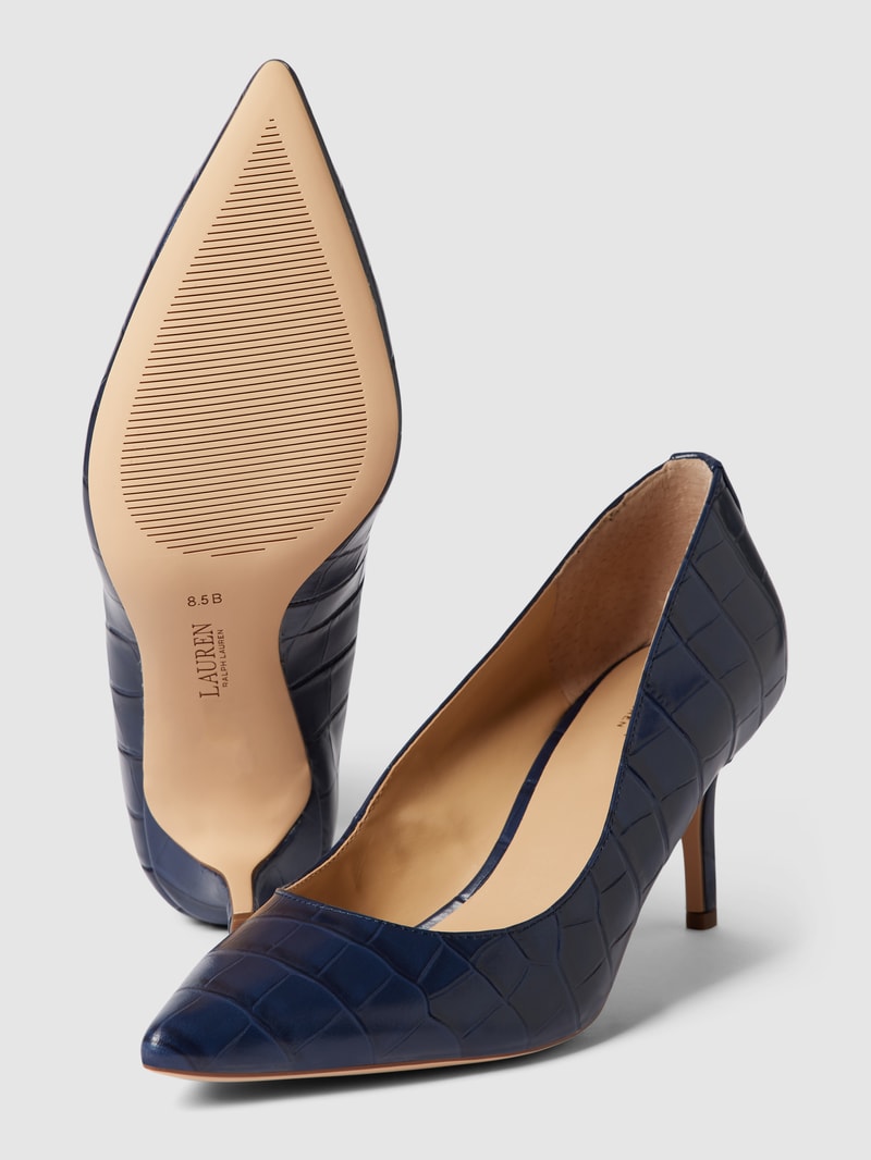 Pumps aus Leder Modell 'LANETTE' in dunkelblau