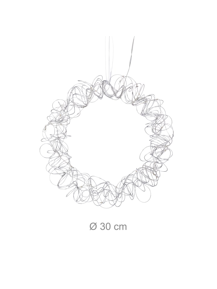 relaxdays LED Lichtkranz in Silber - Ø 30 cm günstig kaufen onesize