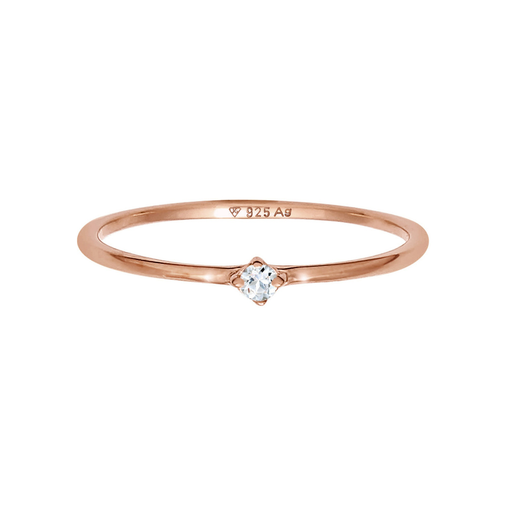 Elli PREMIUM Elli PREMIUM Bague Femmes pile solitaire élégant filigrane avec pierre précieuse  Bague